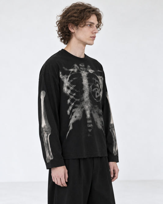 X-Ray Skeleton Print Long Sleeve Tee