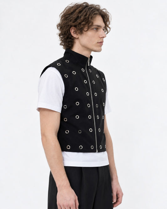 Black Metal Slim Vest