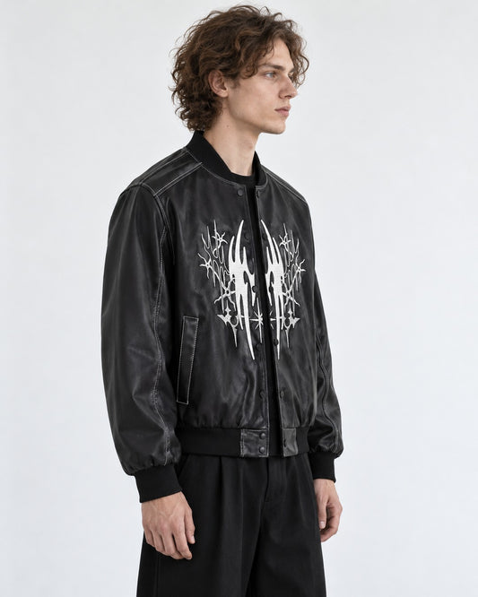 Tribal Embroidery Baseball Jacket