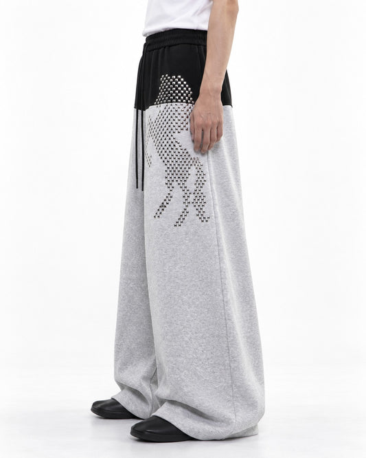 Studded Horse Wide Leg Sweatpants