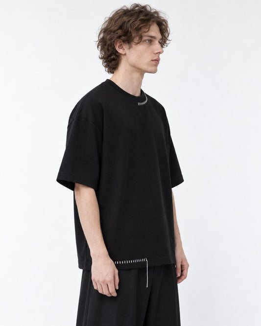 Hand-Stitched Collar and Hem Tee