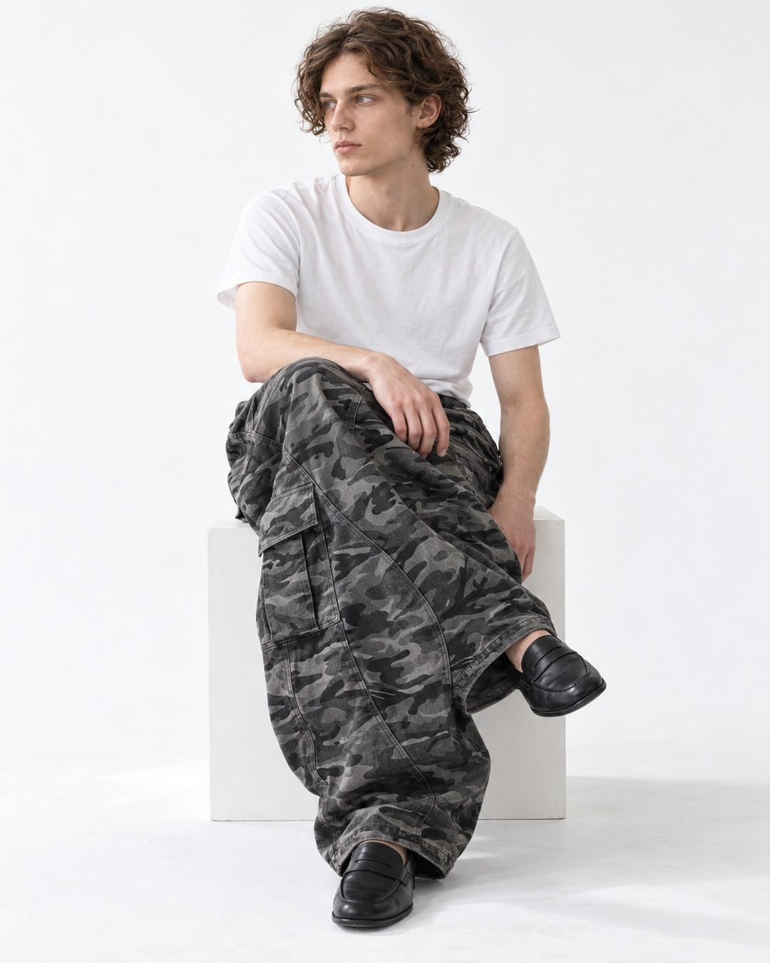 Camouflage Balloon Cargo Pants