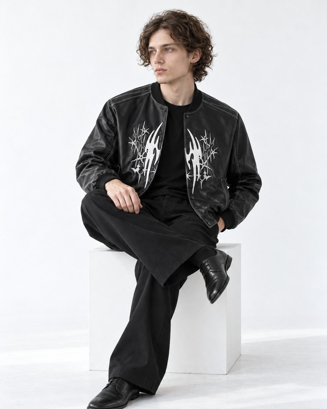 Tribal Embroidery Baseball Jacket