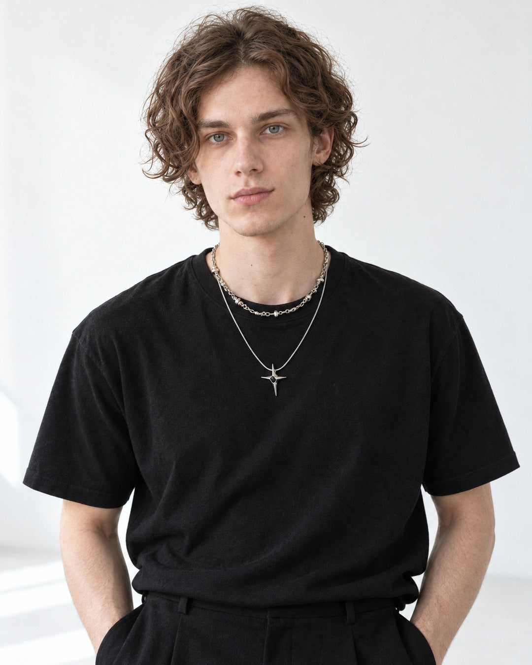 Starburst Double Chain Necklace
