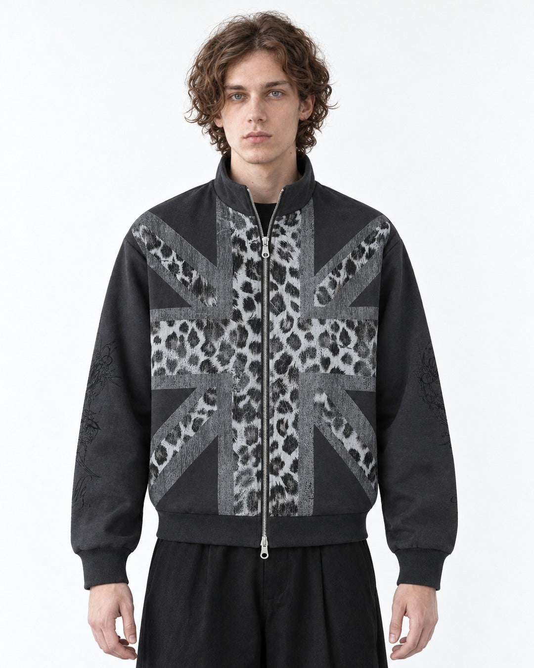 Leopard Union Jack Track Jacket