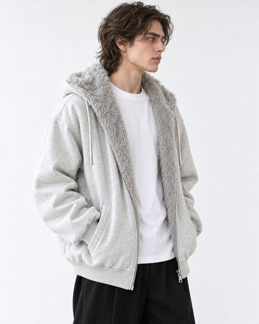 Drawstring Hood Zip Jacket
