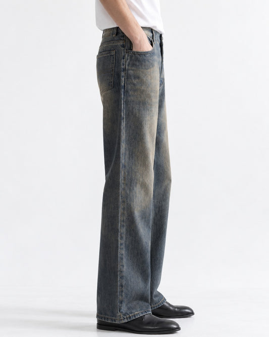 Rust-Wash Bootcut Jeans