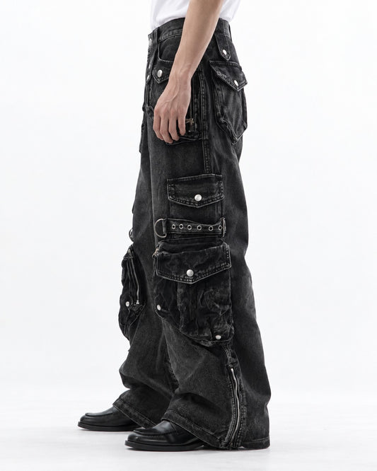 Patchwork Workwear Jeans