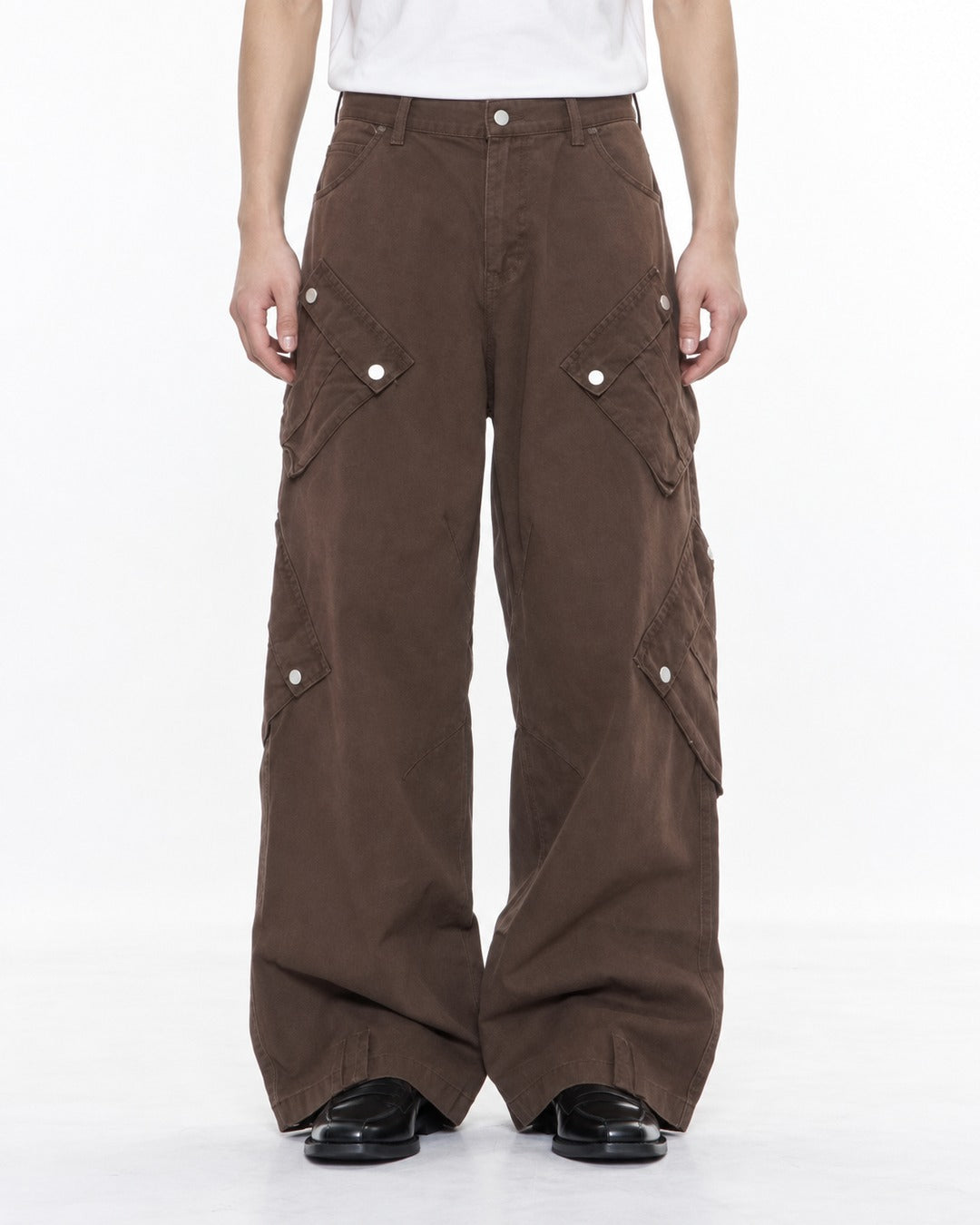 Patchwork Wide-Leg Pants