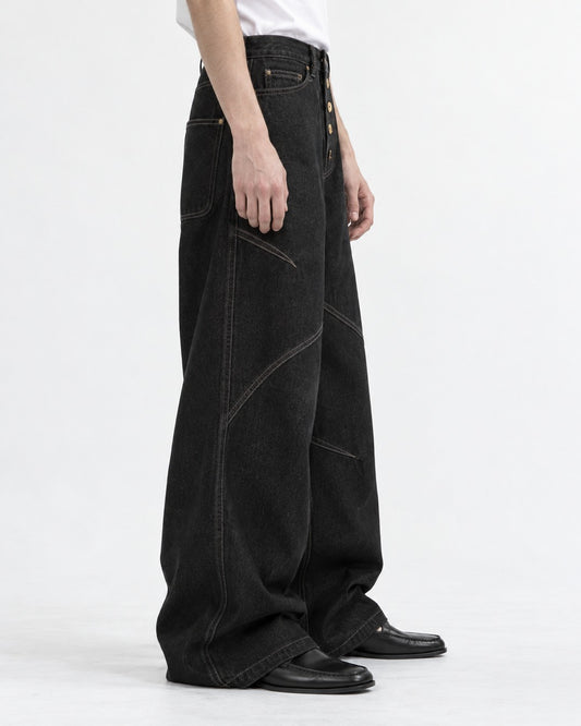 Washed Denim Pants
