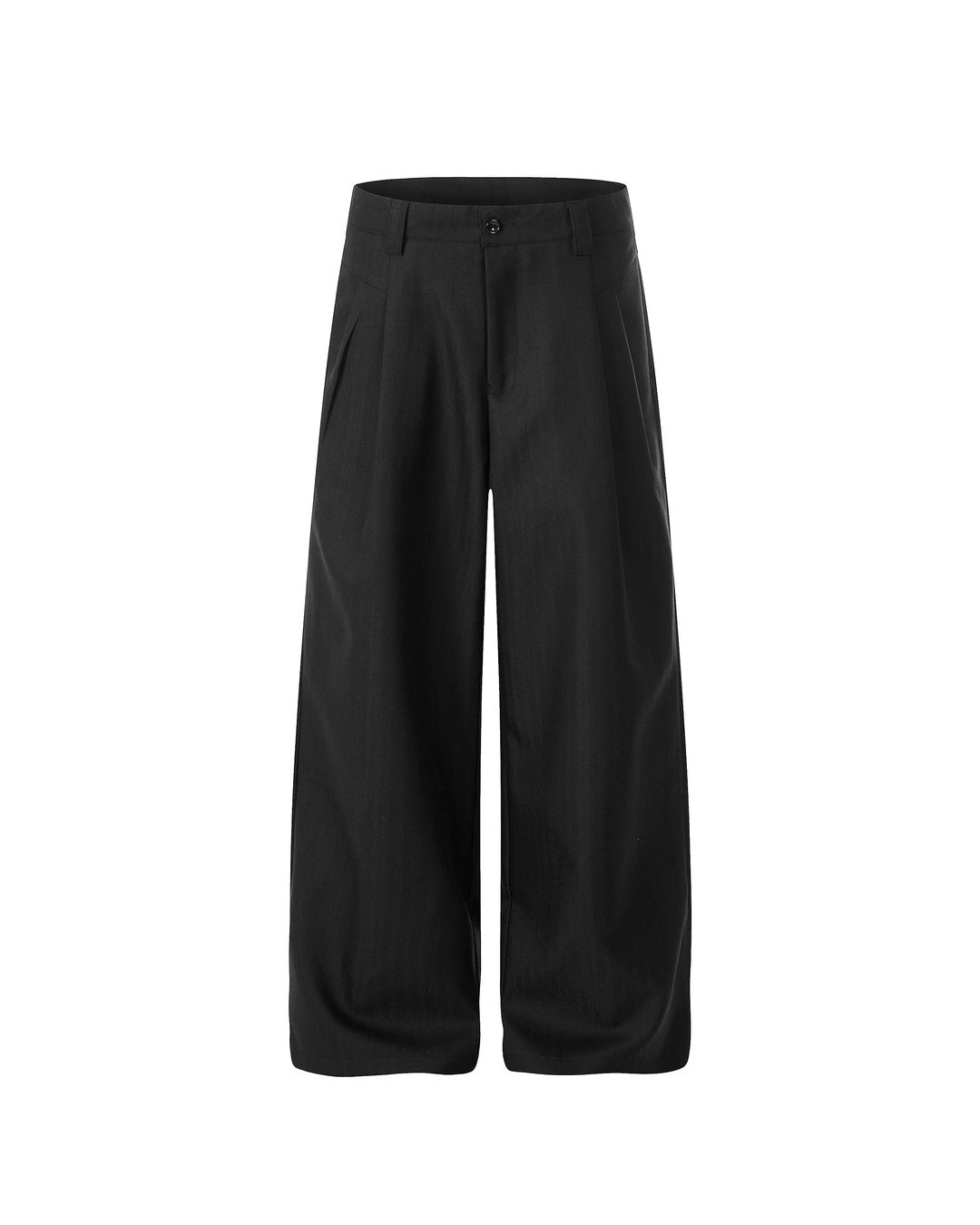 Deconstructed Pleated Striped Pants