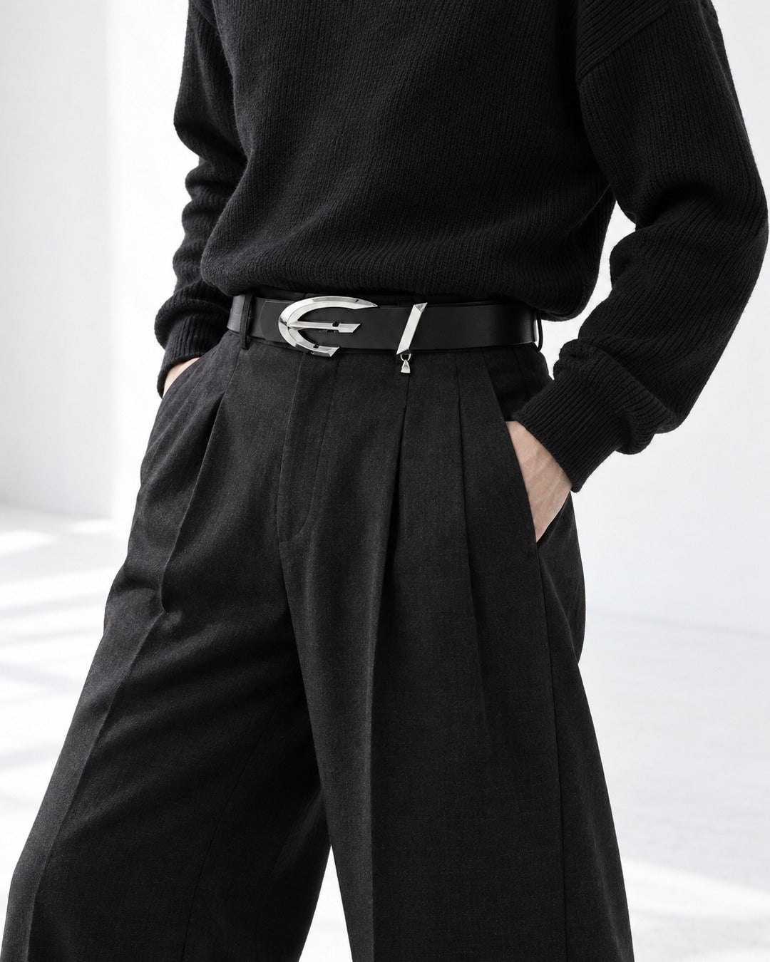 Sculptural Buckle Belt