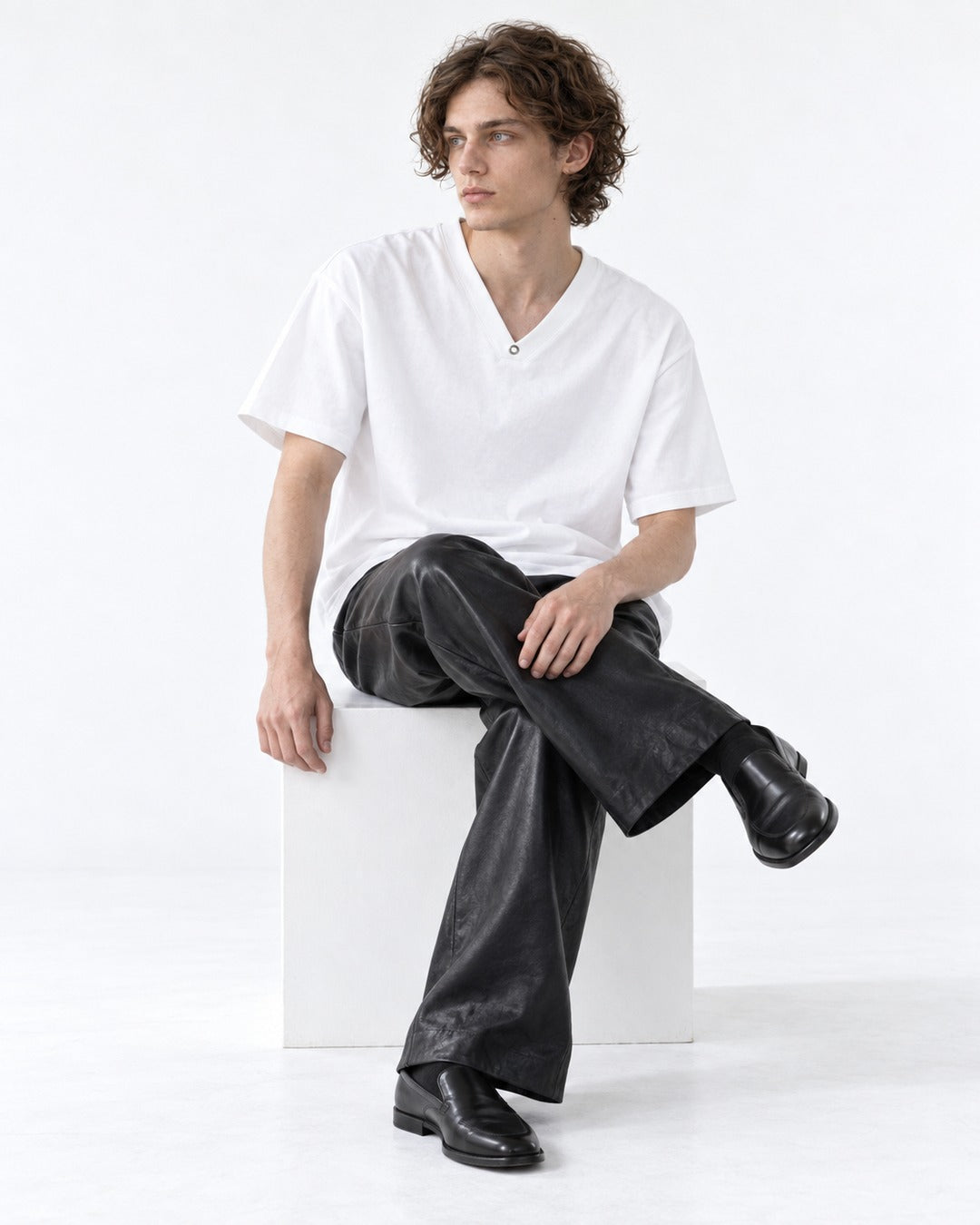 Split V-Neck Tee