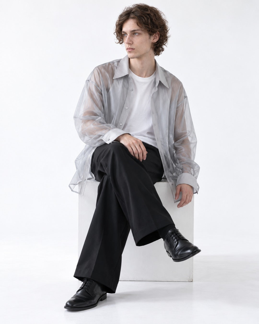 Sheer Loose-Fit Shirt
