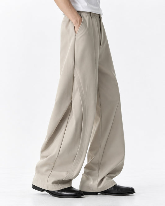 Crossed Seam Balloon-Leg Trousers