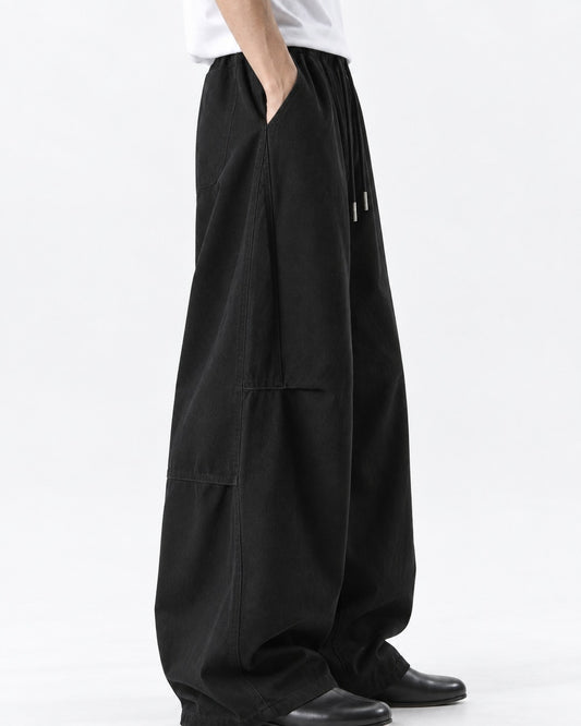 Drawcord Balloon-Leg Cargo Pants