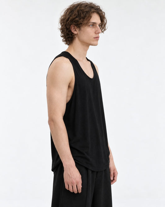 Relaxed Scoop-Neck Tank Top