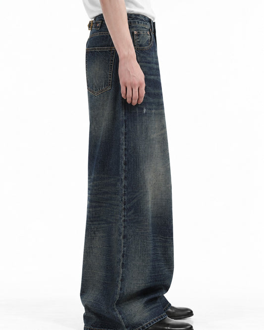 Bootcut Whisker-Fade Jeans