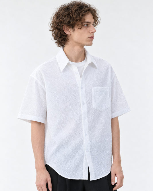 Chest-Pocket Short-Sleeve Shirt