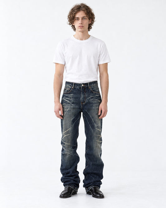 Embroidered Distressed Jeans