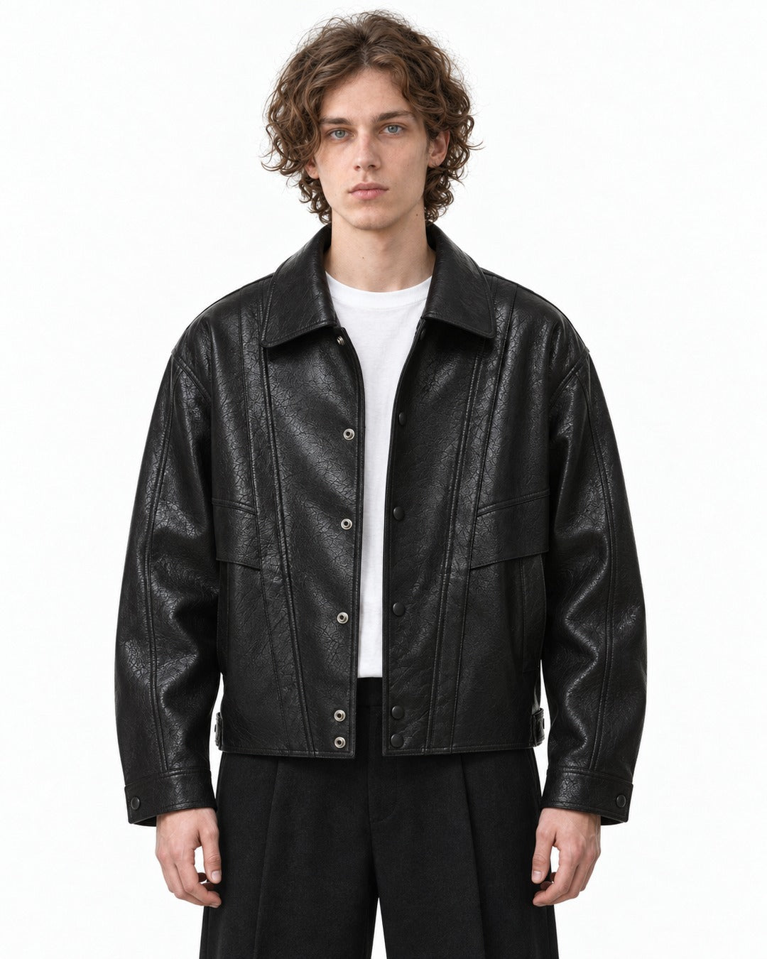 Snap Front Paneled Jacket