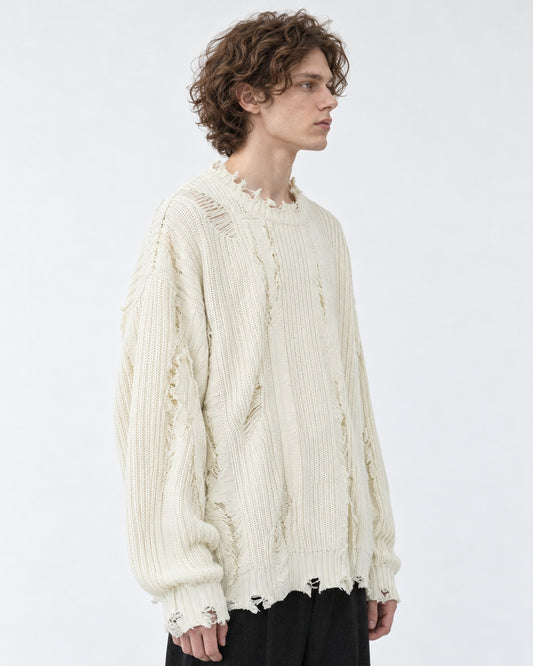 Distressed Knit Sweater