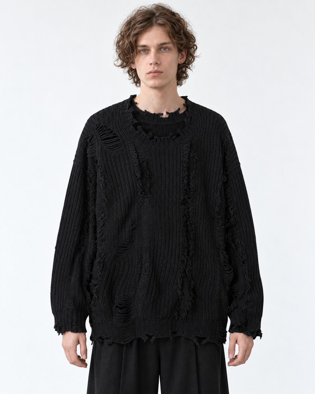 Distressed Knit Sweater