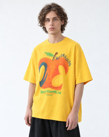 Abstract Apple Print Oversized T-Shirt
