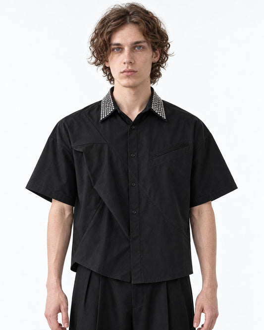 Deconstructed Rhinestone Shirt