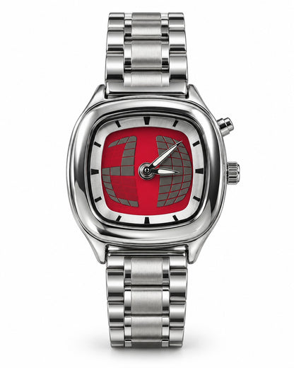 Square Scroll Dial Watch