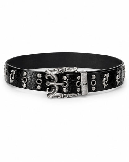 Gothic Scroll Stud Belt