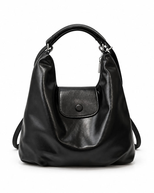 Soft Leather Hobo Backpack