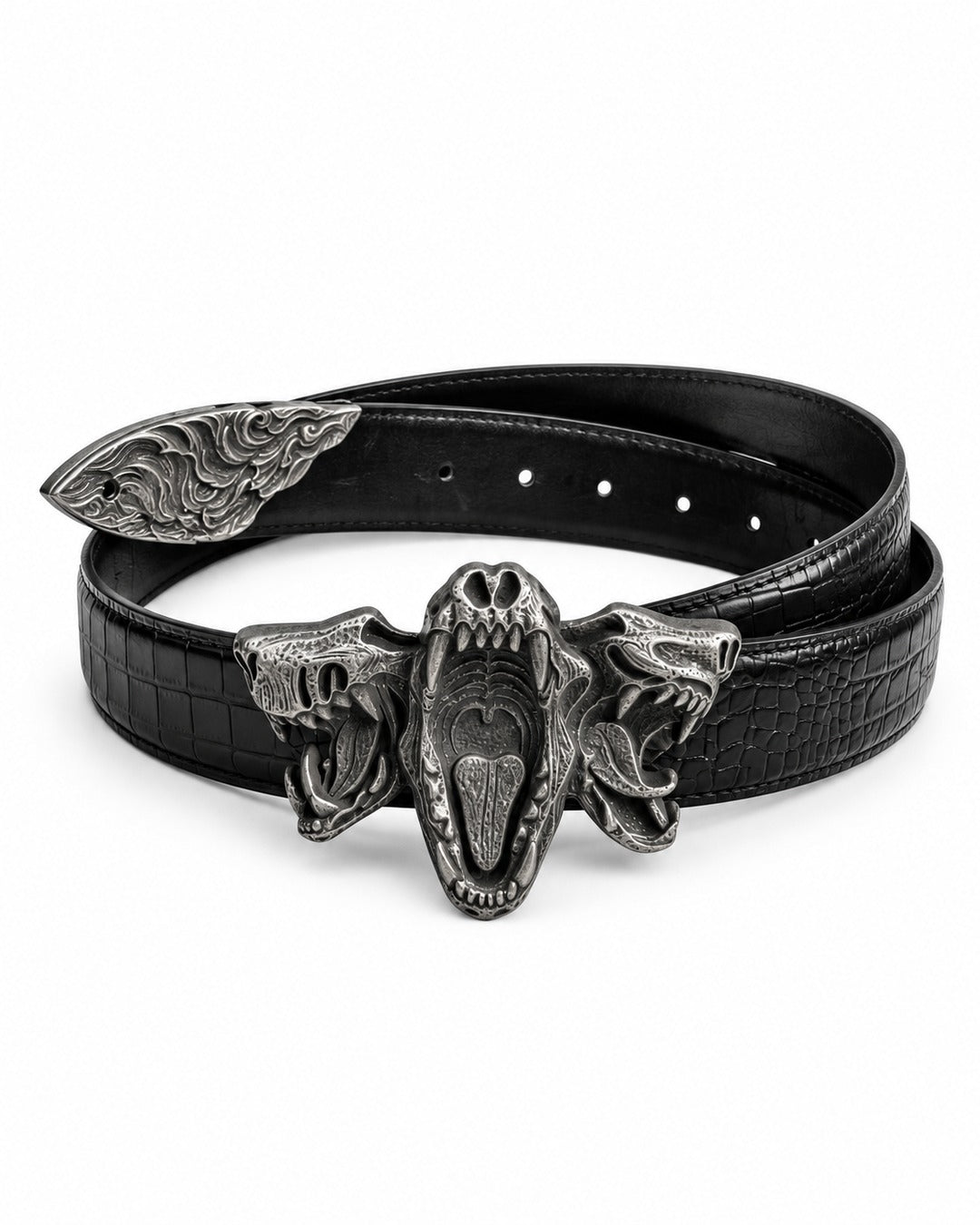 Triple Beast Head Buckle Belt