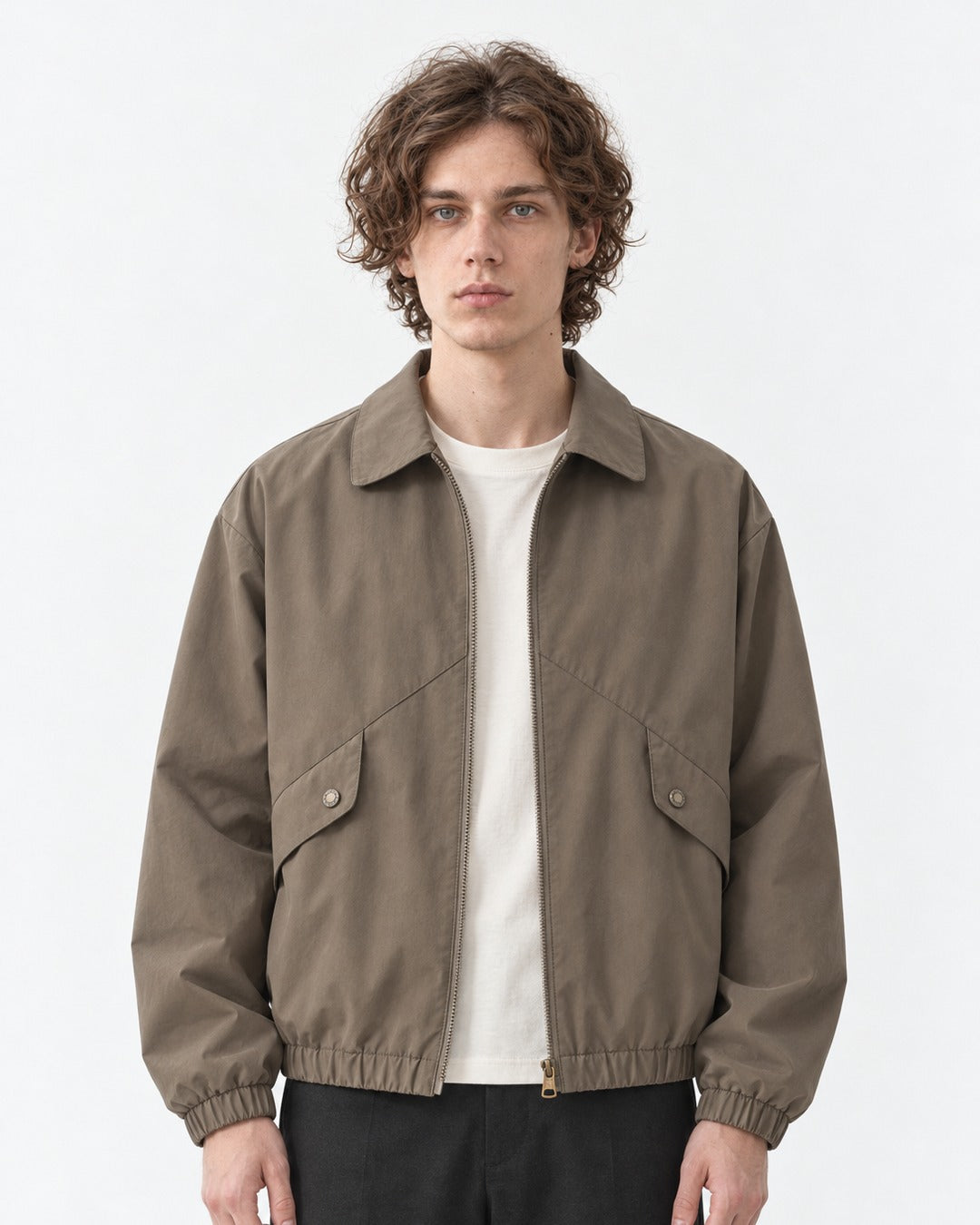 Flap-Pocket Harrington Jacket
