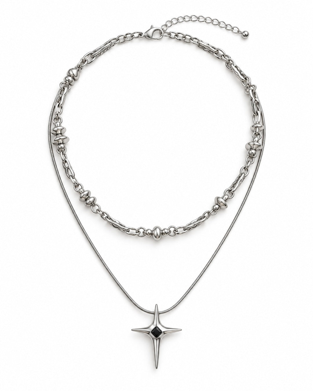 Starburst Double Chain Necklace