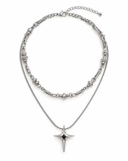 Starburst Double Chain Necklace