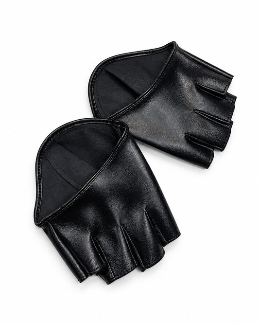Half-Finger Leather Gloves