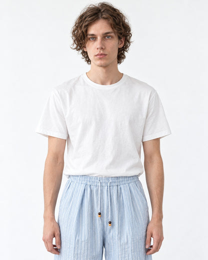 Striped Drawstring Wide Pants