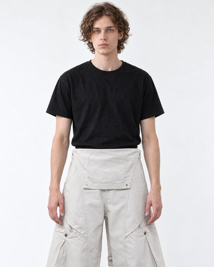 Wide-Leg Cargo Bib Pants