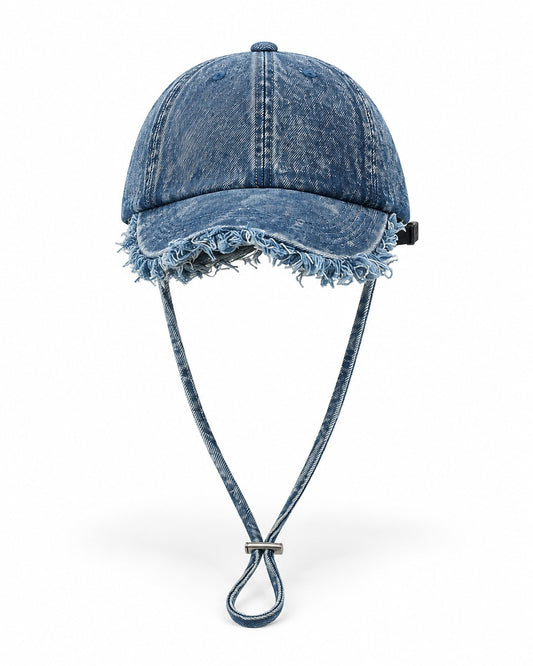 Frayed Denim Baseball Cap