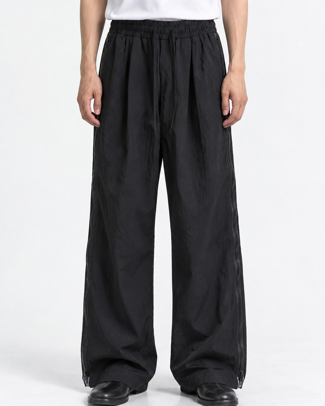 Side Zip Wide-Leg Pants