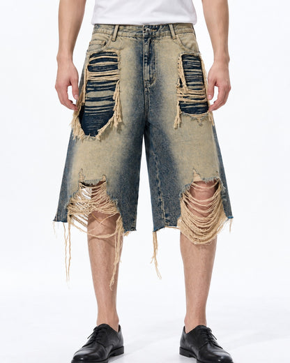 High Street Distressed Denim Shorts