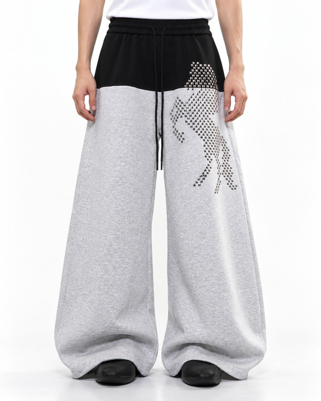 Studded Horse Wide Leg Sweatpants