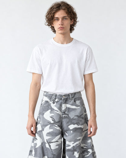 Camouflage Cargo Wide-Leg Pants