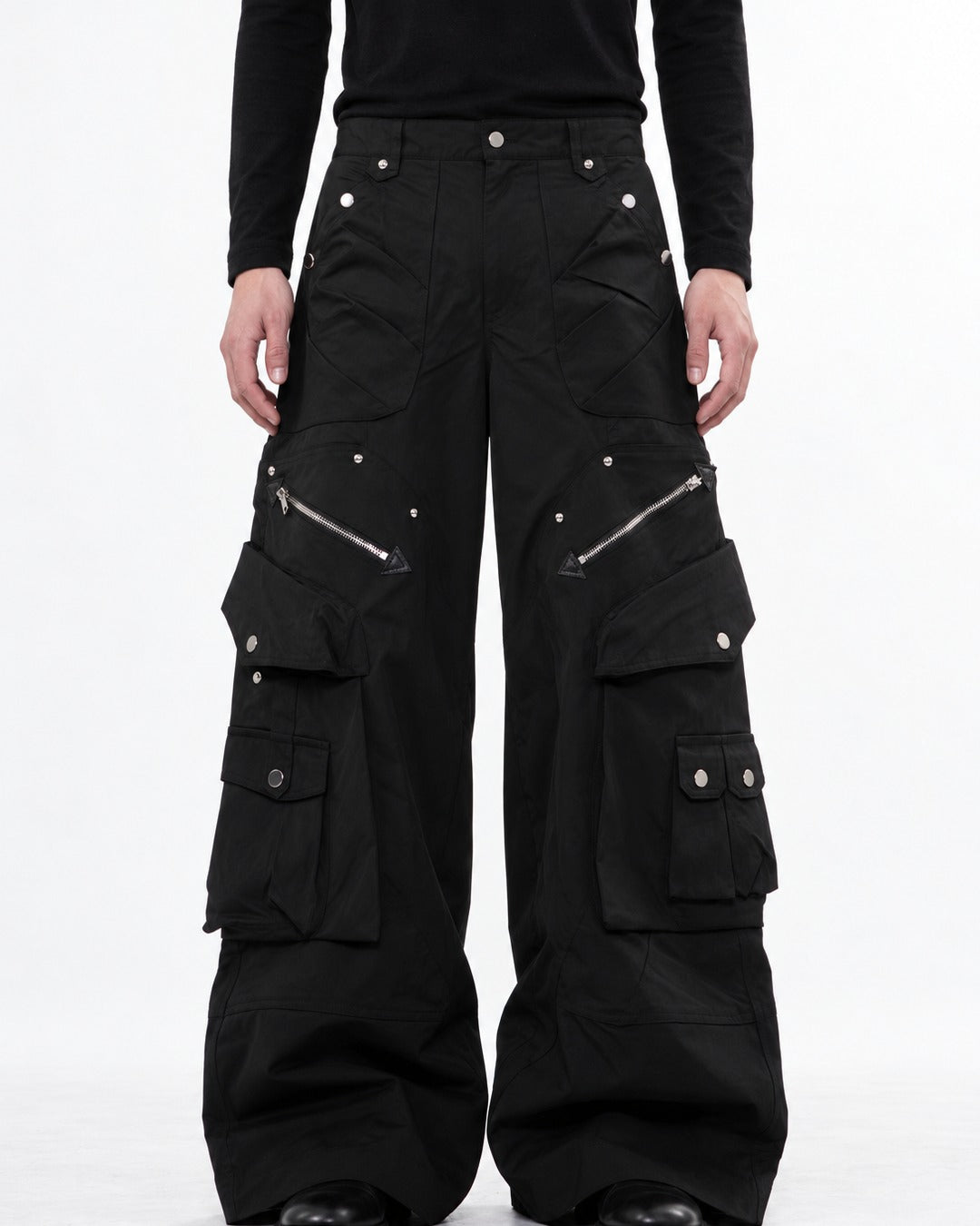 Zip Pocket Wide Cargo Pants