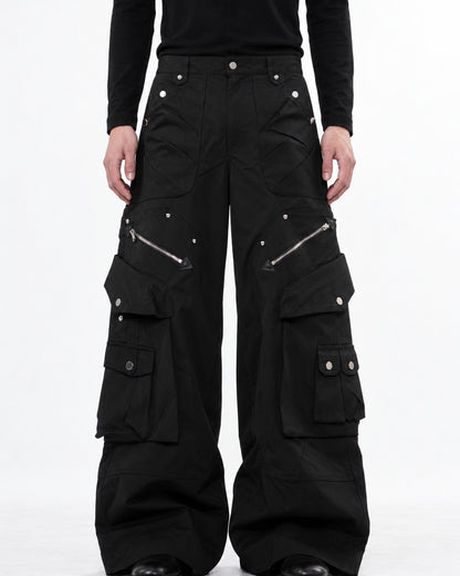 Zip Pocket Wide Cargo Pants