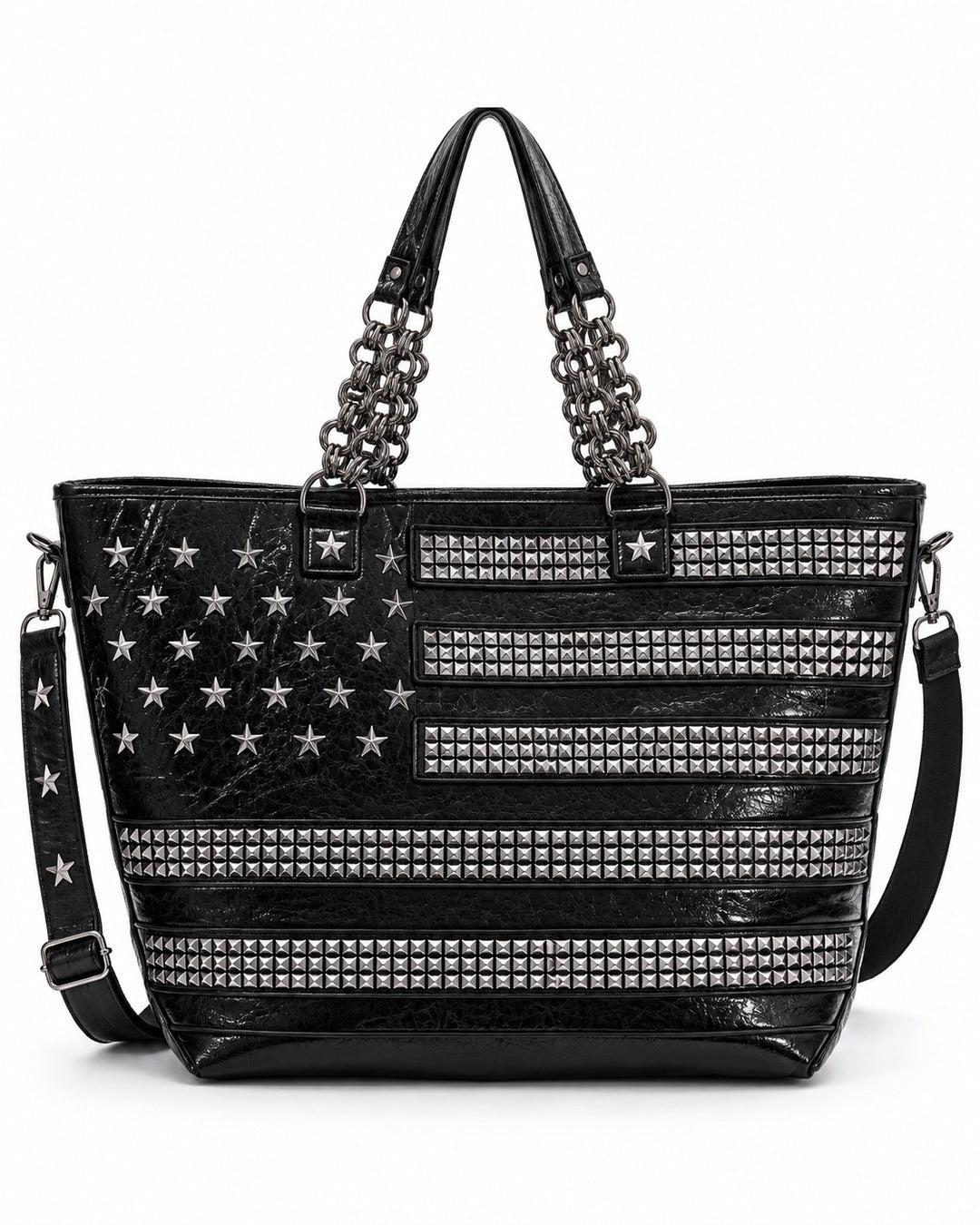 Star Stud Chain Tote Bag