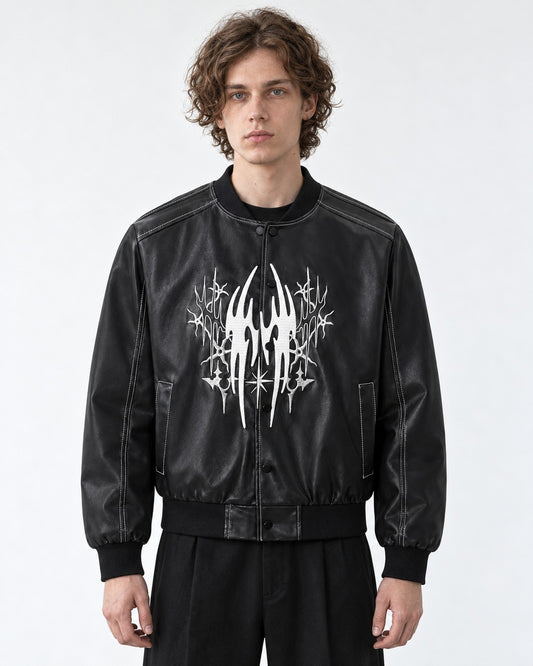 Tribal Embroidery Baseball Jacket