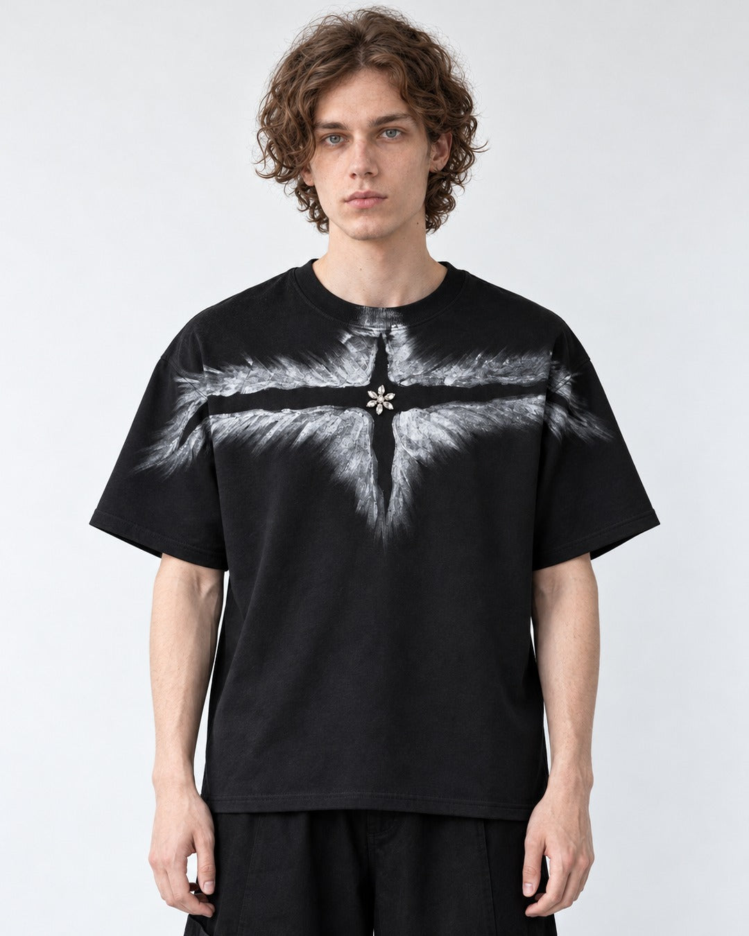 Crystal Wing Print T-Shirt