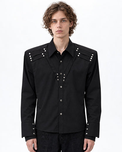 Structured Shoulder Rivet Shirt
